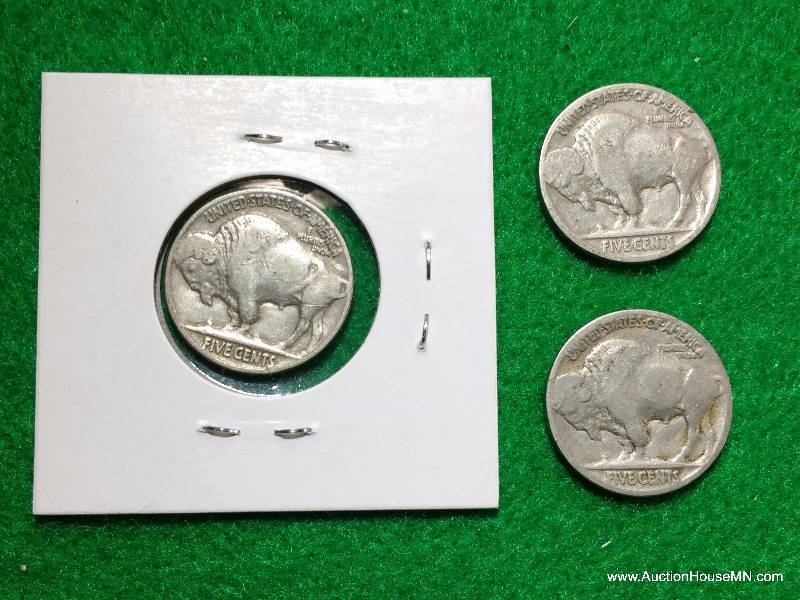(3) 1936 Buffalo Nickels