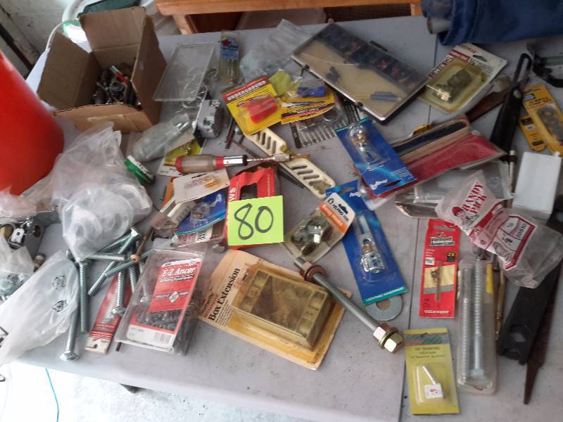 lot 80 image: Misc. Items as pictured. Too numerous to do an inventory. Please inspect to know for sure or depend on the close-up pictures.
