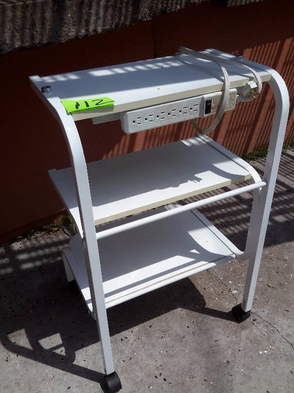 lot 112 image: utility cart with power strip attached.
