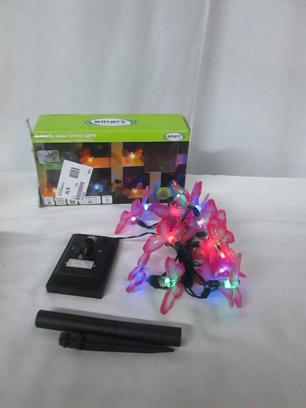 lot 72 image: Smart Solar Butterfly Light String