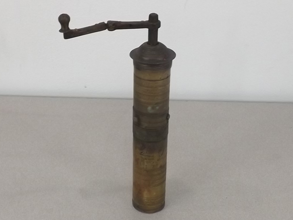 lot 36 image: Antique Middle Eastern Brass Spice Grinder