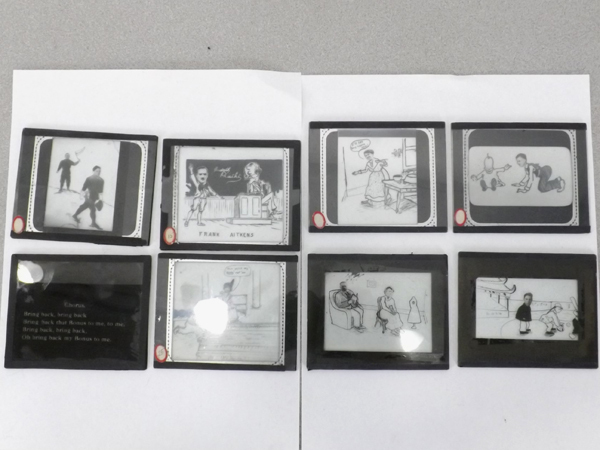 lot 38 image: 8 Unusual Vintage Magic Lantern Slides