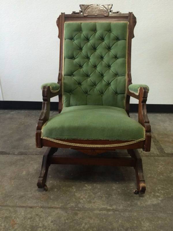 lot 2 image: Antique Rocking Chair