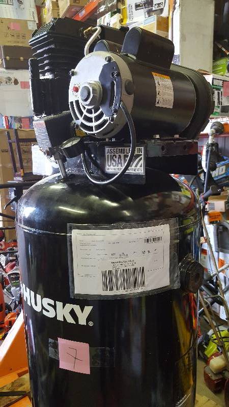 Husky 60 Gal. Stationary Electric Air Compressor Like New