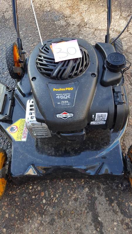 Poulan Pro 961120130 PR450N20S Briggs 450e Side Discharge Push Mower in 20-Inch Deck