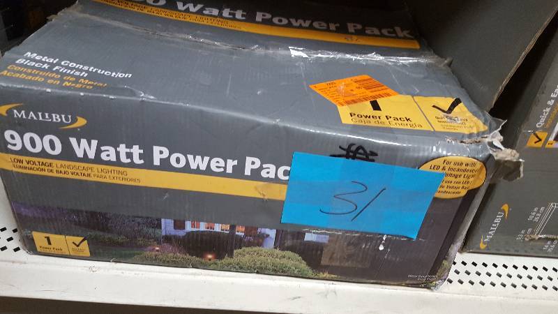 Malibu 900 Watt Power Pack Transformer for Low Voltage Landscape Lighting New