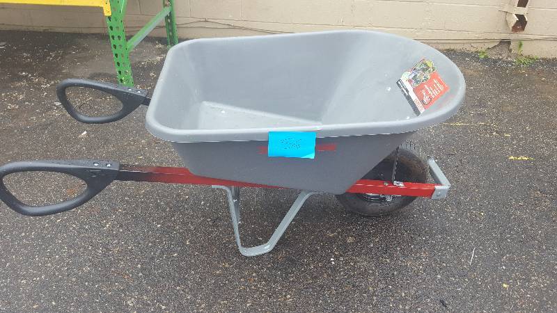 6 cubic foot poly wheelbarrow