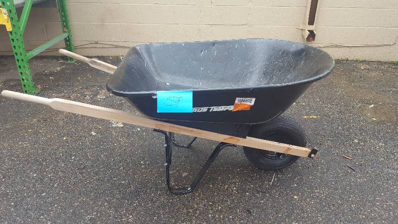 True Temper True Temper  6 Cubic Foot Poly Tray Contractor Wheelbarrow