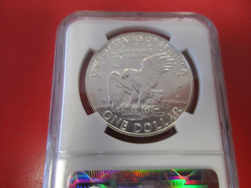 NGC Certified 1974-S Eisenhower Silver Dollar in MS65 Grade. 40% Silver Ike  Very nice coin.