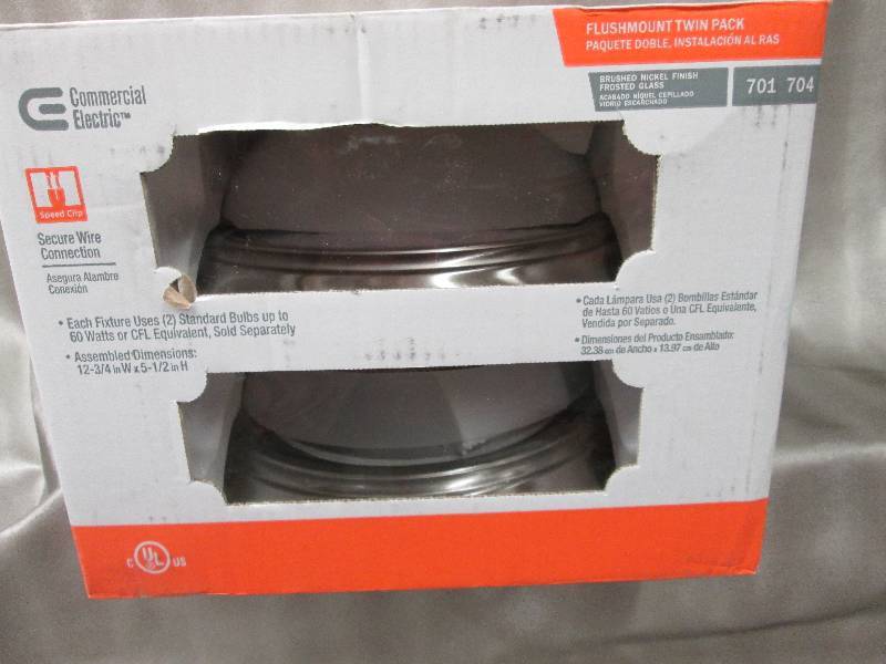 Commercial Electric 2-Light Brushed...