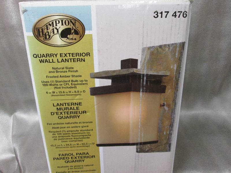 Hampton Bay Quarry 1-Light Bronze a...