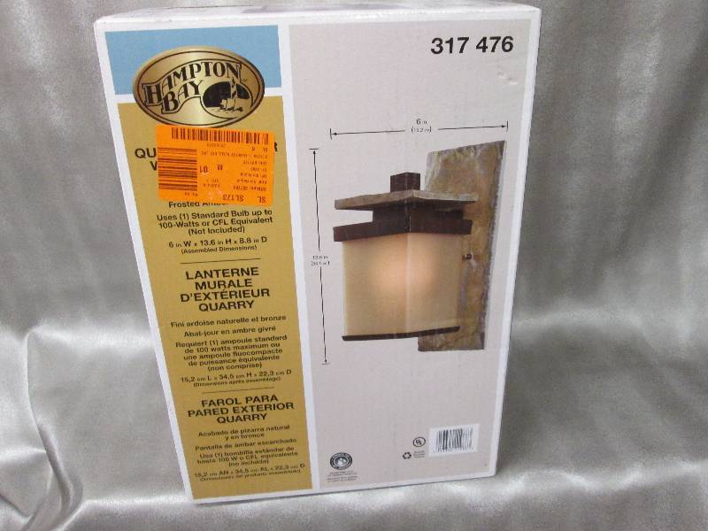 Hampton Bay Quarry 1-Light Bronze a...