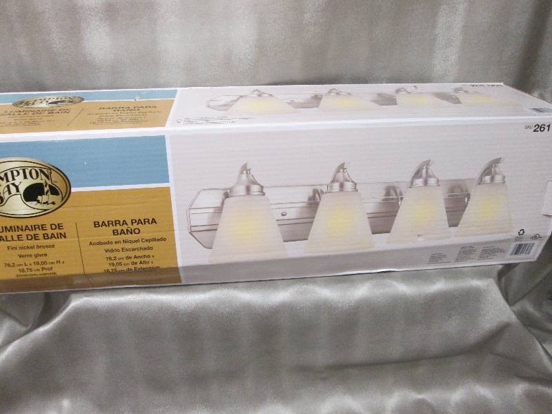 Hampton Bay 4-Light Brushed Nickel ...