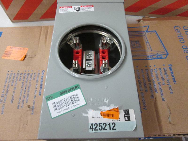 Milbank 200-Amp 4 Terminal Ring Typ...