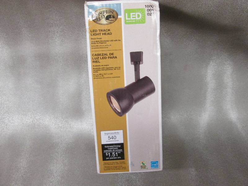 Hampton Bay Black LED Dimmable Medi...