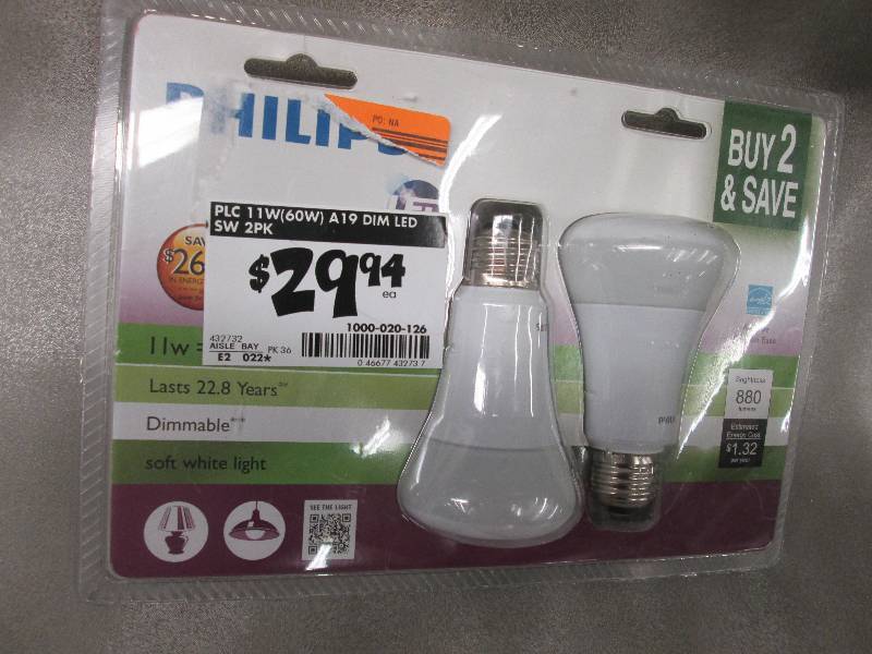 Philips 11W(60W) Dimmable LED bulbs...