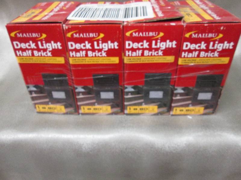 Lot of 4 Malibu Deck Lights Half Br...