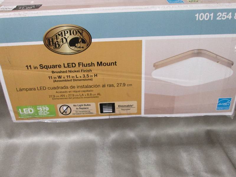 Hampton Bay 11 inch Square LED Flus...