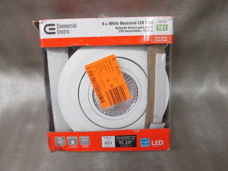 Commercial Electric  6 in. White Re...