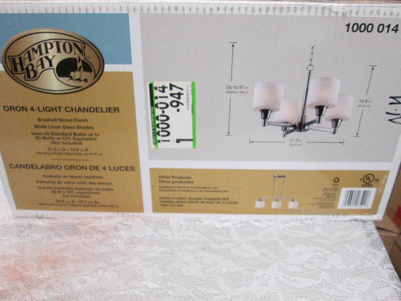 Hampton Bay Oron 4-Light Brushed St...