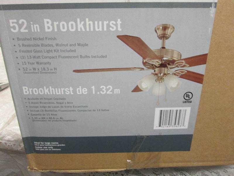 Brookhurst 52 in. Indoor Brushed Ni...