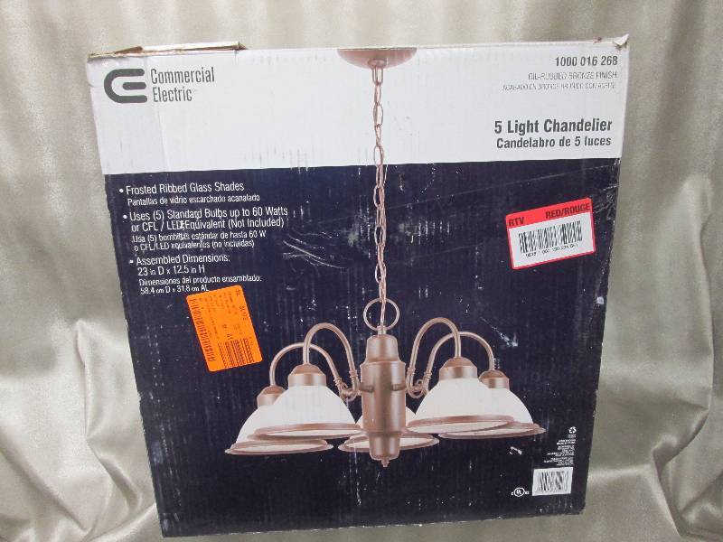 Commercial Electric Halophane 5-Lig...