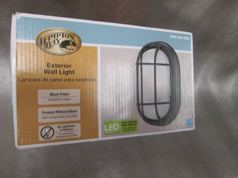 Hampton Bay Black Exterior Wall Lig...