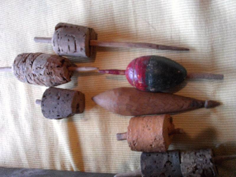 ANTIQUE CORK BOBBERS AND LURES