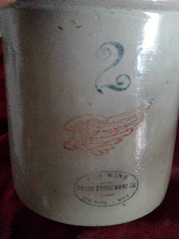 2 GALLON RED WING CROCK
