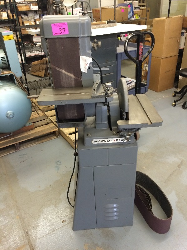 Rockwell Delta Belt Disk Sander 12" disk 6x48" belt 1 1/2 HP 230 v