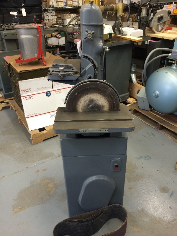 Rockwell Delta Belt Disk Sander 12" disk 6x48" belt 1 1/2 HP 230 v