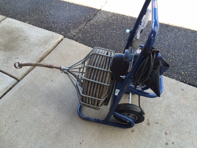 lot 60 image: Commercial Plumbers  Drain Cleaning Auger - works fine   still in very good shape