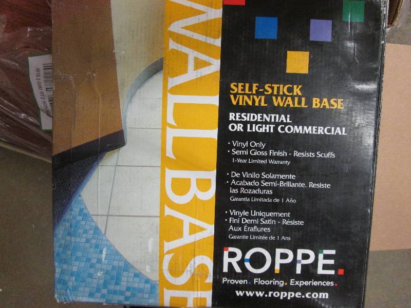 lot 34 image: Roppe Vinyl Self Stick Snow 4 in. x...