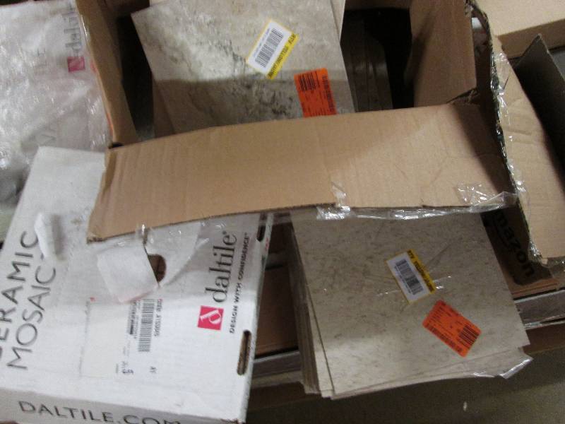 lot 114 image: Lot of 3 boxes assorted tiles...