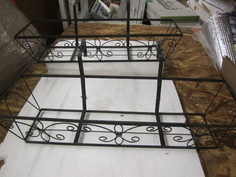 lot 27 image: 2 metal window box planters...
