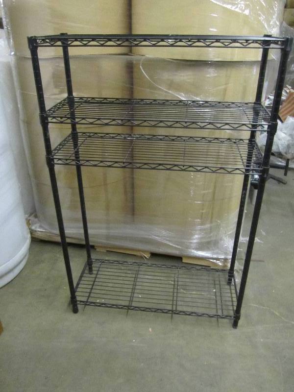 lot 50 image: Metal storage shelf, 35 wide  55 ...