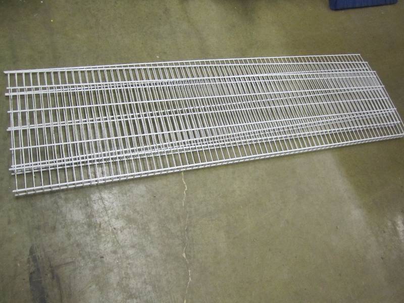 lot 58 image: Three 6 foot metal shelves...