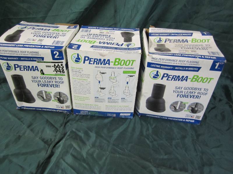 lot 85 image: Lot of 3 perma boot roof flashing s...