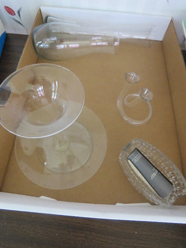 Clear glass and crystal lot