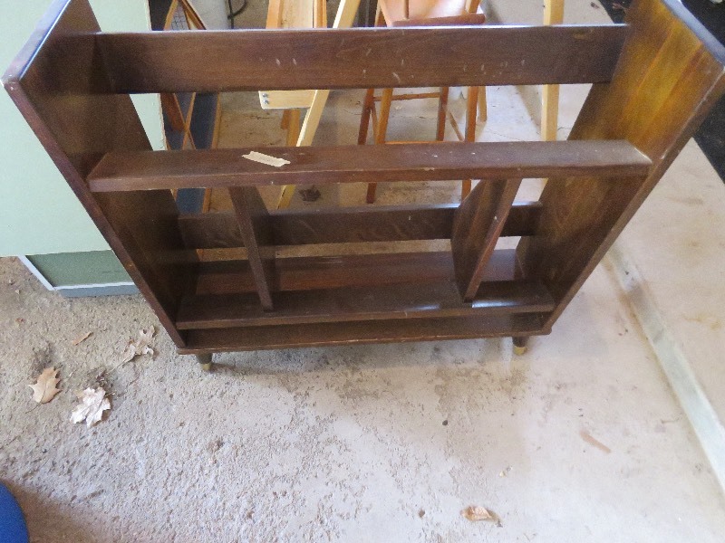 Vintage wood book shelf