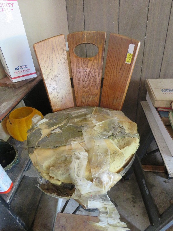 wood swival chair