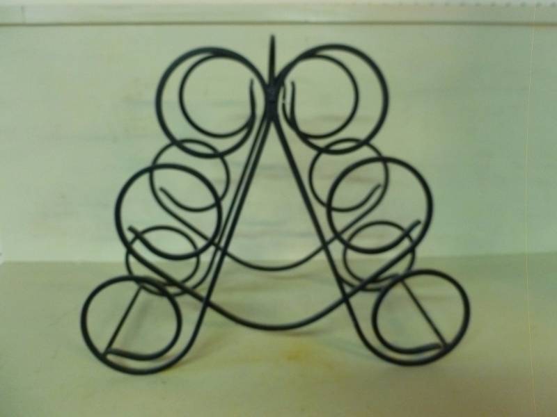 lot 70 image: Wrought Iron Wine Rack
