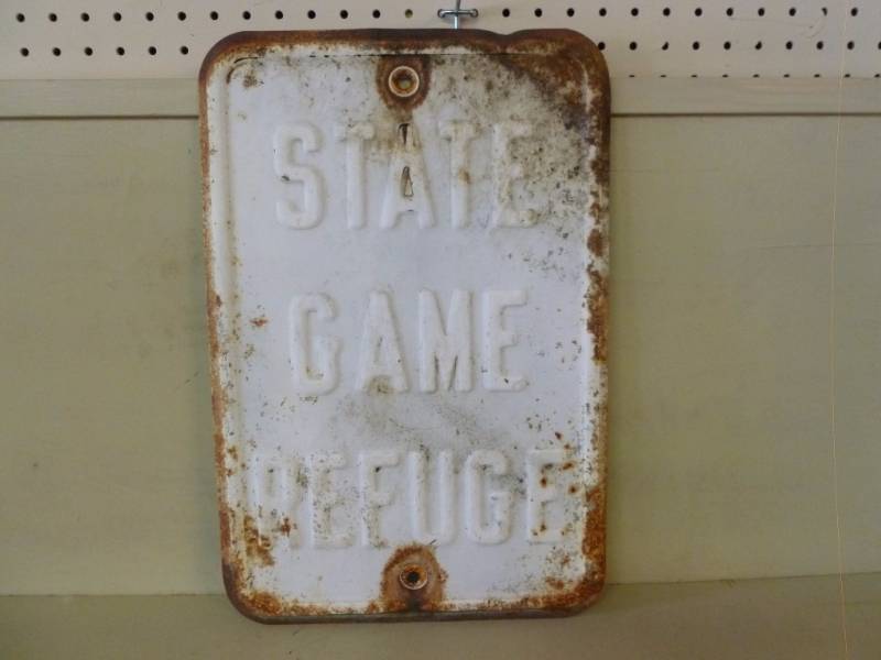 lot 109 image: Metal Sign