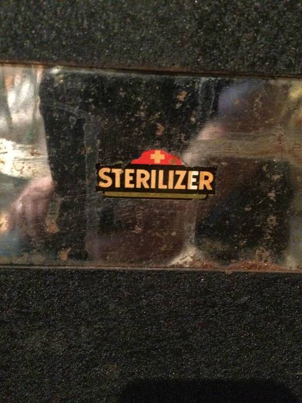 lot 266 image: Vintage Sterilizer CabinetTable