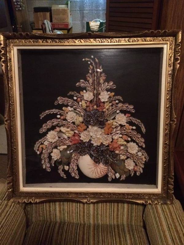 Antique Framed Seashell Art Rosemount Estate Auction 3 KBID