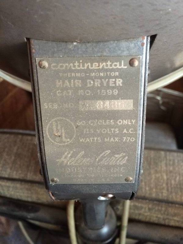 lot 347 image: Vintage Hair Dryer Chair