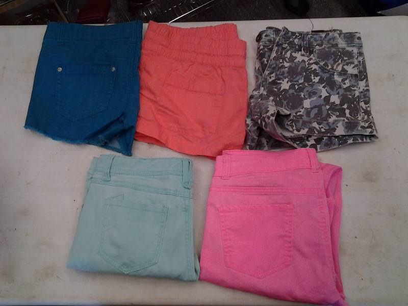 5 Pair Colored Shorts & Capris Size S
