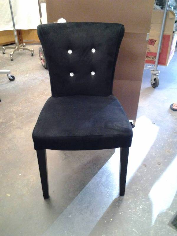 Rhinestone Studded Ultrasuede Chair