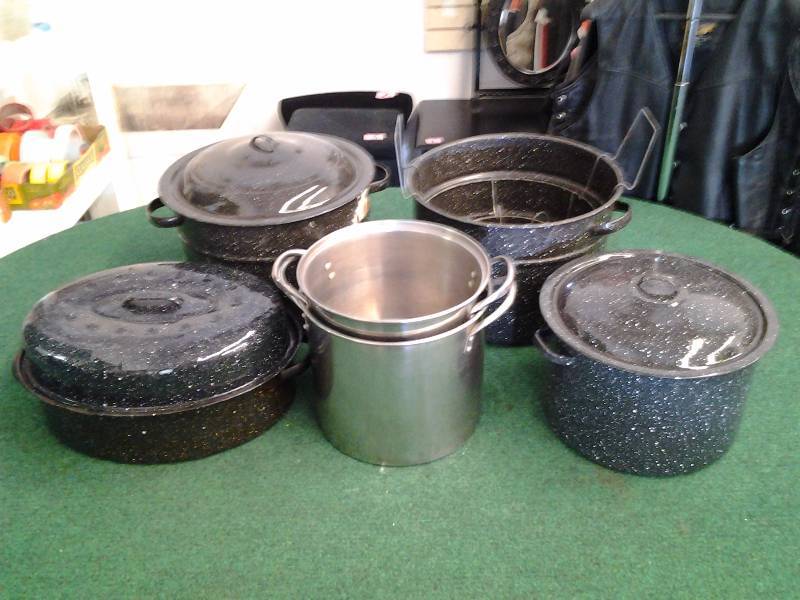 Stainless Steel Pots, Canner With Insert, Roaster Pan