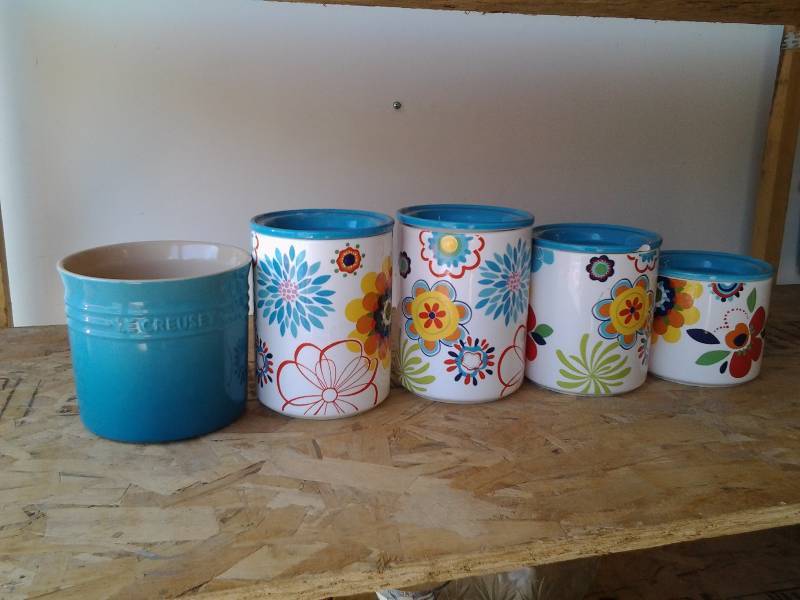 LeCreuset Crock, Pier One Canisters